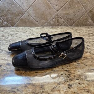 New York & Company Black Mesh Flats